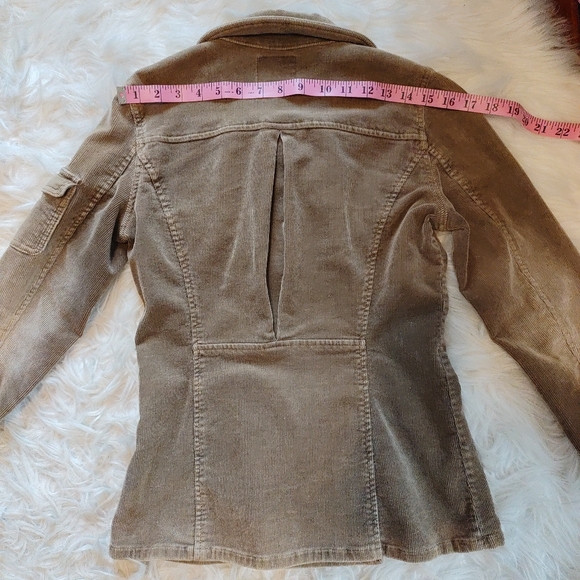 Y2K Corduroy Blazer tobacco Jacket sz Small - Picture 8 of 15